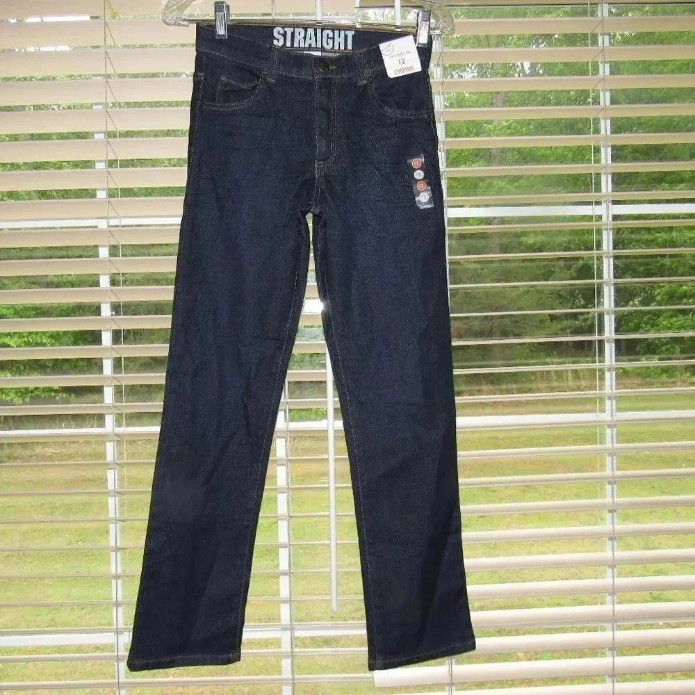 NWT GYMBOREE Straight Fit Dark Wash Jeans Size 12